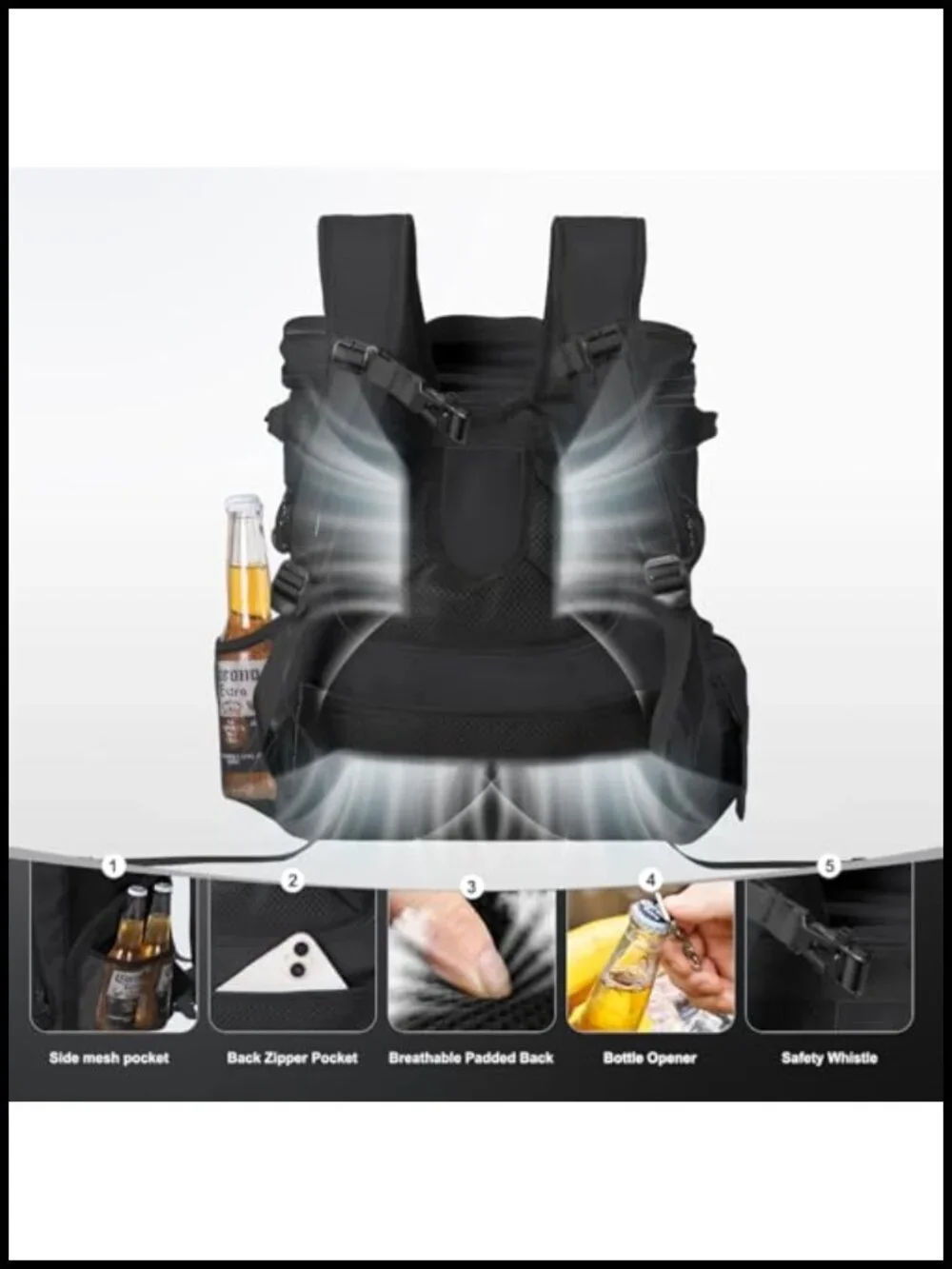 Insulated Backpack Cooler 36 Can Leak Proof Waterproof Camping Hiking Picnic